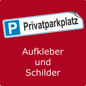 Aufkleber Privatparkplatz im Kennzeichenformat mit Piktogramm P